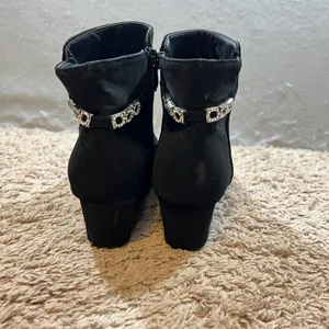 1046 | Dream Pairs Felicia-1 Rhinestone Wedge Ankle Booties‎ Black Womens 9 thumbnail 4