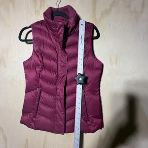 Eddie‎ Bauer Goose Down Puffer Vest Women's Small Pink 550 Fill Quilted Zip thumbnail 6