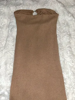 SheIn Brown Knit Halter Top Dress thumbnail 11