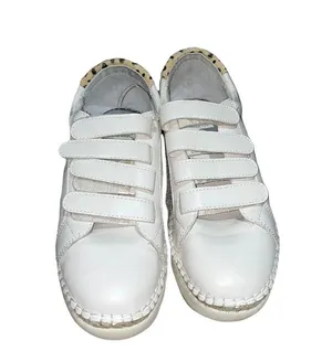 NEW Dolce Vita Marny Sneakers White Hook & Loop Low Top Shoes Calf Hair thumbnail 6