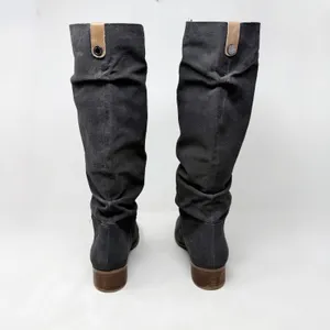 [Steve Madden] Gray Pondrosa Suede Leather Tall Knee High Slouchy Boots Size 9 thumbnail 7