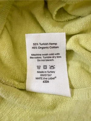 Mate the Label Regenerative Hemp Pant Zest S NWT thumbnail 4