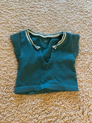 Go For Gold Seamless crop top in teal XS/S thumbnail 1