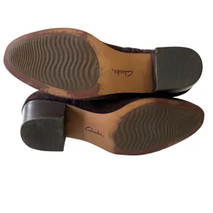 Clarks Artisan Womens Ceara Chloe Buckle Booties Brown Suede Casual size 10 thumbnail 3