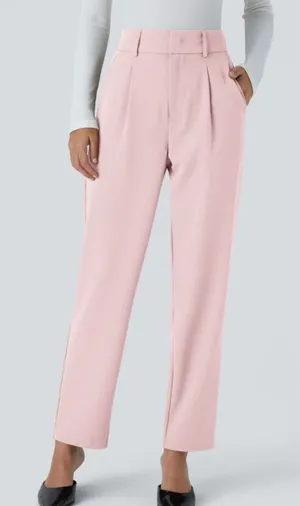 NWT Halara Flex™ High Waisted Pocket Solid Work Tapered Pants pink xl petite thumbnail 1
