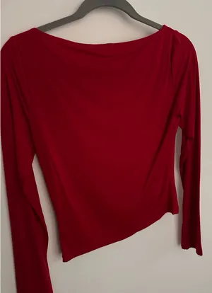 NWOT Reformation Wiley Knit Top in Lipstick thumbnail 4