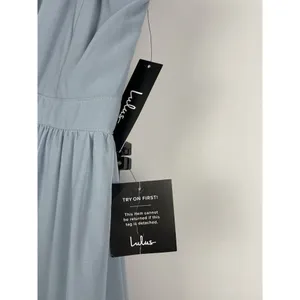 Lulu’s Light Blue Air of Romance Halter Neckline Maxi‎ Flowy Dress Size XS thumbnail 8