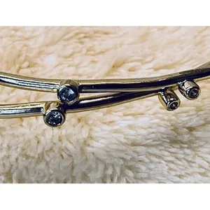 Kendra‎ Scott Gold Tone Crystal Bangle Stacker Bracelet Jewelry Dainty Sparkling thumbnail 3