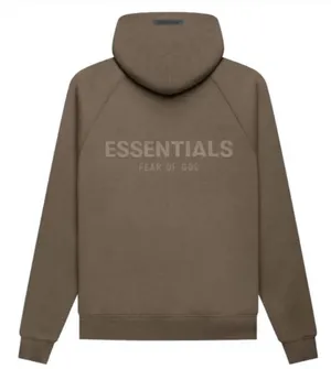 ESSENTIALS Fear of God logo oversized hoodie top sweatshirt wheat thumbnail 1