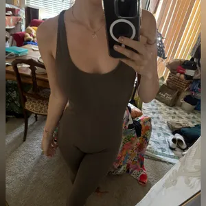 Brown Bodysuit Crisscross Low-cut Back‎ Womens Size Medium Stretchy thumbnail 14