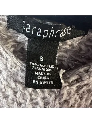 Paraphrase Women’s Small Oversized Y2K Wool Blend Sweater Boxy Pullover Knit Brown Tan thumbnail 6