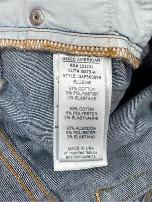Good American Stretch Denim Pencil Skirt Blue Size 10 30 Knee Length Classic thumbnail 9