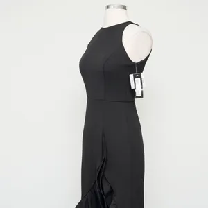 Betsy & Adam. Arielle Scuba Crepe Ruffle‎ Slit Gown. thumbnail 10