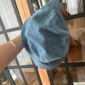 Aritzia TNA denim bucket hat m/L embroidered logo light medium wash thumbnail 4