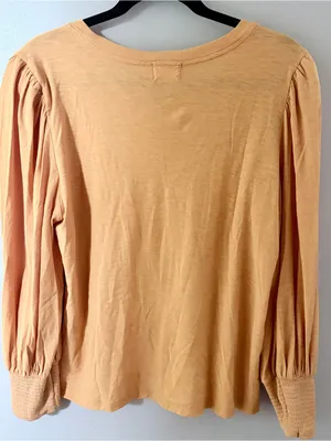 NATION LTD Marigold Pima Cotton Puff Sleeve Top Large thumbnail 3