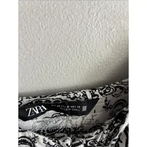 Zara Paisley Print Midi slip Dress Black White Cami Boho Cottagecore Size Medium thumbnail 4