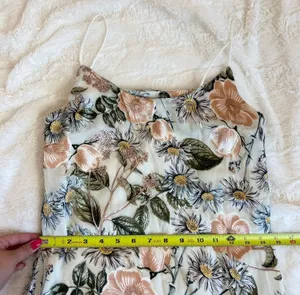 New Summer Floral Print Satin Barbie Sleeveless Midi Dress Size Medium thumbnail 16