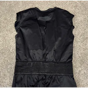 M by MADONNA Black Rhinestone Zip Front Cropped Catsuit Jumpsuit Size 8 thumbnail 9