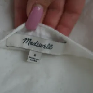 Madewell Eyelet Ruffle Mini‎ Dress 8 White Cutout Cotton Summer Boho Romantic thumbnail 10