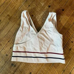 Zyia active blossom striped crossover waffle blush pink bra thumbnail 3