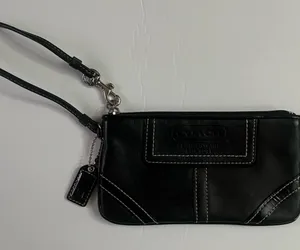 Coach I Women’s I Wristlet Bag I Black I Stitch Detail thumbnail 1