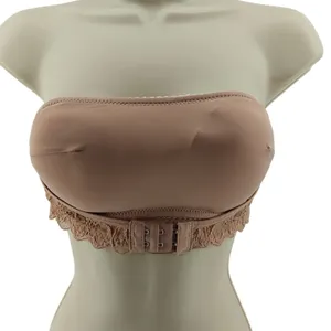 Cupshe Front Hook Strapless Bra Beige Small thumbnail 2