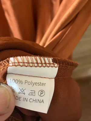 Women's Rust Satin V-Neck Evening Dress Medium NWT thumbnail 3