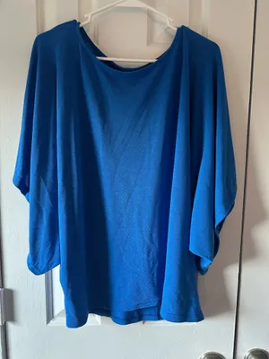 Glam Blue Dolman Top thumbnail 1