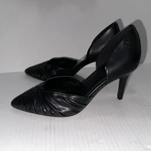 Calvin Klein KCG LINA-R Shoes Womens 5.5 Black D'Orsay Pleated Heels Pointed Toe thumbnail 6