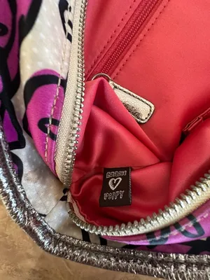Coach Poppy Pedal Print Glam Rocker Shoulder Bag Pink Cream Metallic Trim thumbnail 12