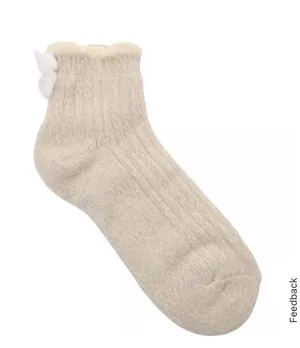 Women's 1 Pack Fireside Bow Quarter Cozy Socks thumbnail 1