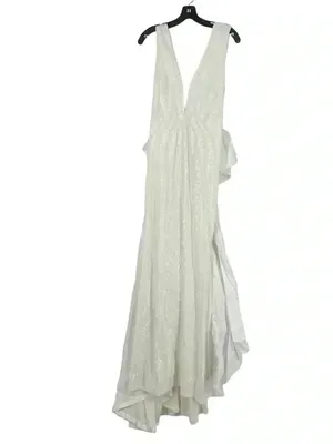 Rebecca Vallance Davina Bow Wedding Gown Ivory Mermaid Sequin Dress Sz 6 NWT thumbnail 8