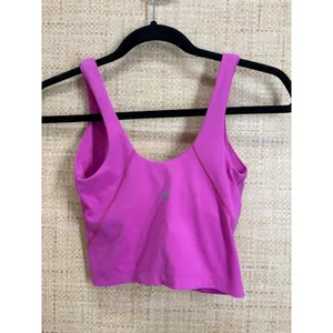 Lululemon Align Tank Top Women 2 Nulu Cropped Shelf Bra Pink LW1DUDS thumbnail 2