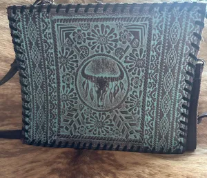 Genuine Leather Long Horn Purse thumbnail 1