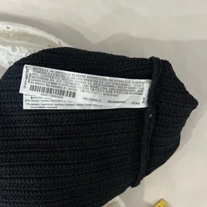 Zara Black Knit Top with White Sleeves thumbnail 4