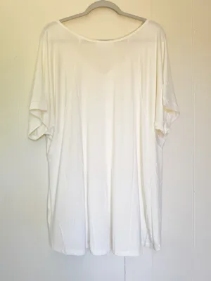 NEW CARLY JEAN LOS ANGELES CJLA Boyfriend Tee Ivory XXXL thumbnail 3
