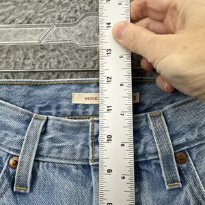 Levi's Wedgie Straight Ankle Jeans Distressed 100% Cotton Boho Women's 28 x 27.5 thumbnail 8