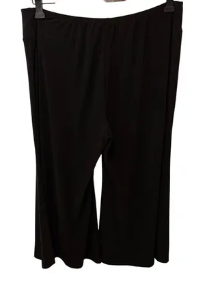 Big 90’s Fashion Bug Slinky Black Gaucho Wide Leg Pant Sz M Dressy Hip Classic thumbnail 1