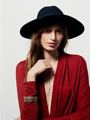 NWT Free People Sheila Hacci Top Mahogany Combo Dark Red Wrap Top Drapey Medium thumbnail 2