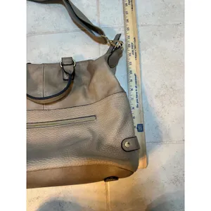 Moda Luxe Taupe Convertible Satchel Crossbody‎ Bag Gold Hardware thumbnail 8