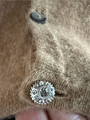 Boden x Anthropologie Cashmere Preppy Cardigan Camel 4. thumbnail 3