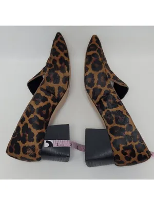 Sole Society Marty Leopard Animal Print Loafers Heel Pointed Vamp Shoes Size 8M thumbnail 7