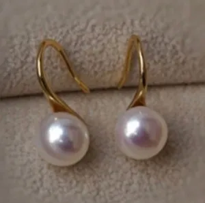 Elegant White Pearl Dangle Drop Earrings for Women,Pearl Earrings thumbnail 1