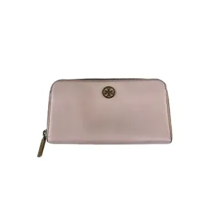 Tory Burch Robinson wallet - pink rose Leather Continental Zip Around Wallet -se thumbnail 5