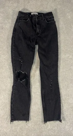 abercrombie & fitch the skinny high rise curve love size 25/0‎ distressed thumbnail 1
