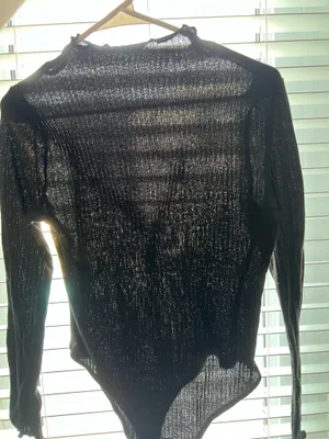Black long sleeved bodysuit Size L thumbnail 1