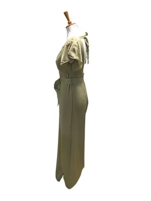 Petal & Pup Orin Wide Leg Jumpsuit Beige Size 8 NWT Neutral Coastal Boho Wedding thumbnail 10