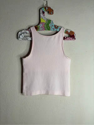 Lululemon Ebb to Street Cropped Tank Top Rib Map Strawberry Milkshake size 6 thumbnail 3