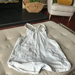 Miou Muse Denim Overall Short One Piece Size Medium Blue thumbnail 12