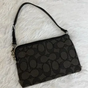Coach Black Gray Wristlet thumbnail 2